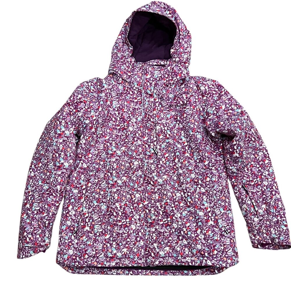 Columbia Girl's Purple Sprinkle Powder Lite Jacket, Omni Heat, L 14/16